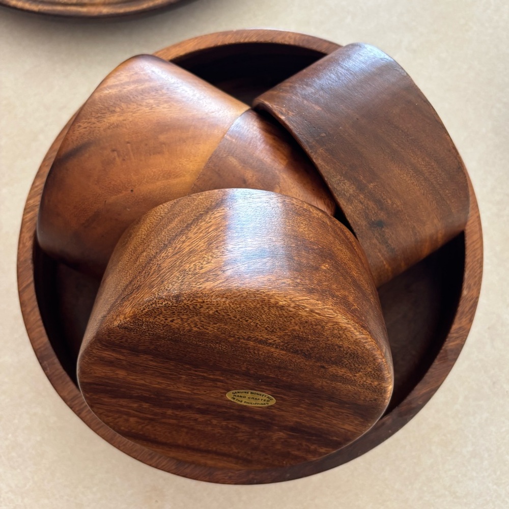 Salad bowl set 5 piece vintage
